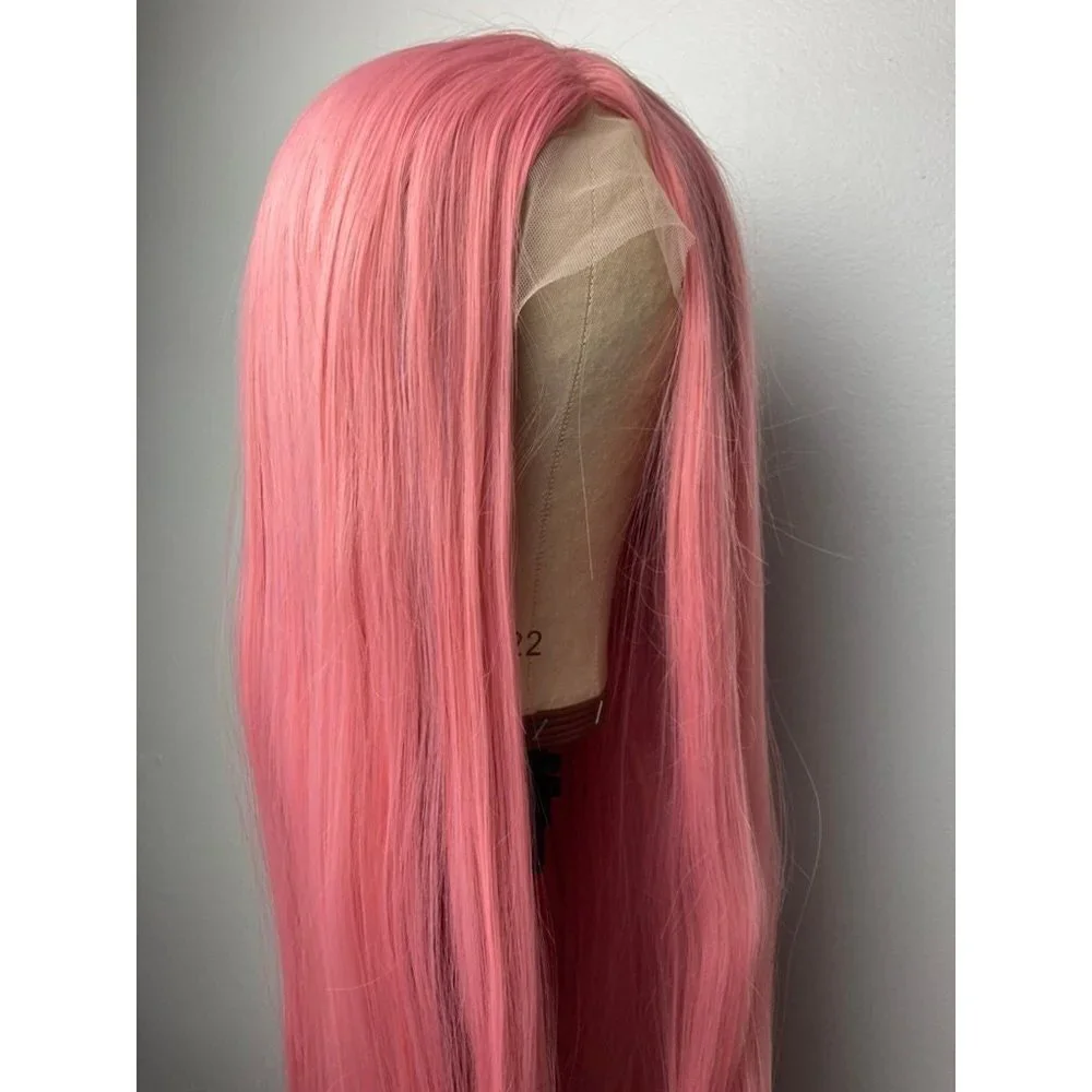 Straight Pink Lace Front Wig